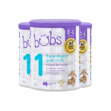 【新西兰直邮包邮】Bubs 婴幼儿山羊A2配方奶粉1段 800克x3罐（0-6个月适用）【收件人身份证必须上传】【新疆、西藏、内蒙古、青海、宁夏、海南、甘肃，需加收运费】